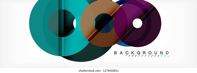 Geomtric modern backgrounds, rings abstract template, vector illustration
