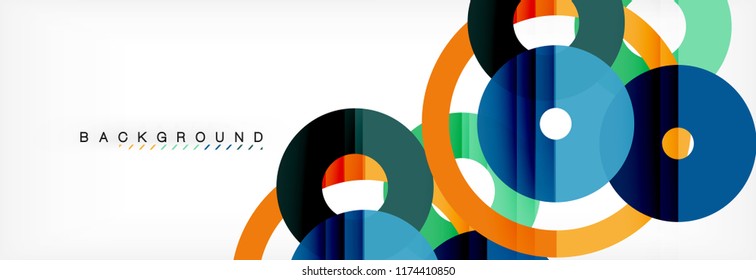 Geomtric modern backgrounds, rings abstract template, vector illustration
