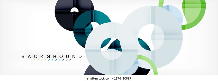 Geomtric modern backgrounds, rings abstract template, vector illustration
