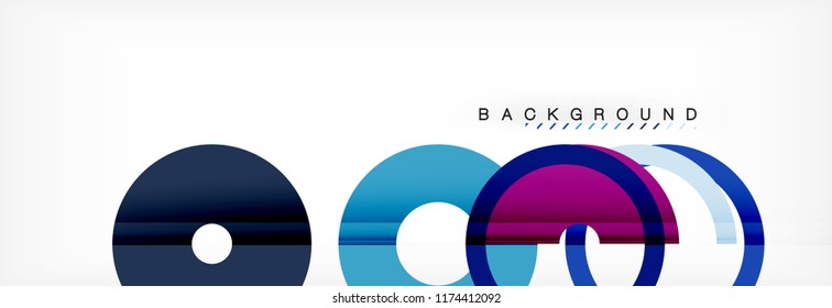 Geomtric modern backgrounds, rings abstract template, vector illustration