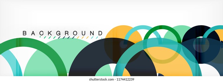 Geomtric modern backgrounds, rings abstract template, vector illustration