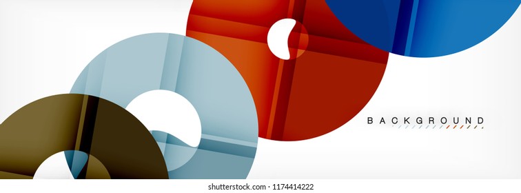 Geomtric modern backgrounds, rings abstract template, vector illustration