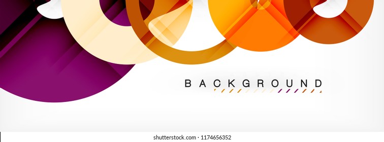 Geomtric modern backgrounds, rings abstract template, vector illustration