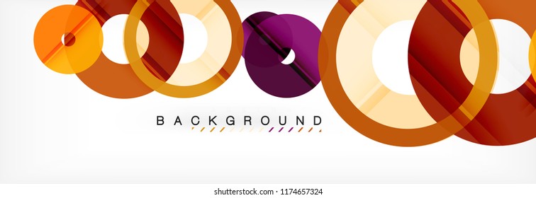 Geomtric modern backgrounds, rings abstract template, vector illustration