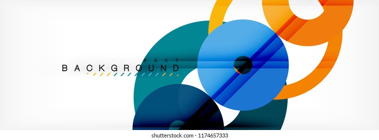 Geomtric modern backgrounds, rings abstract template, vector illustration