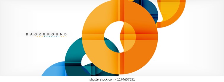 Geomtric modern backgrounds, rings abstract template, vector illustration