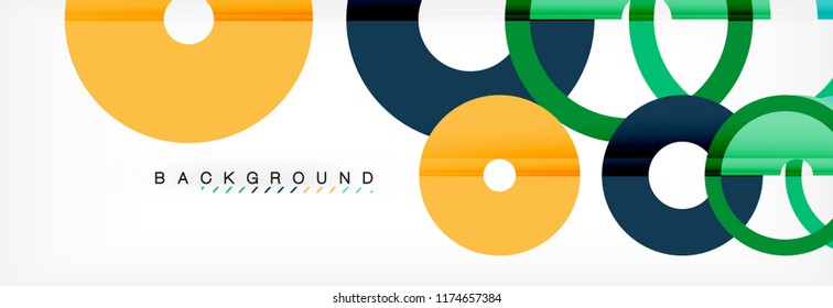 Geomtric modern backgrounds, rings abstract template, vector illustration
