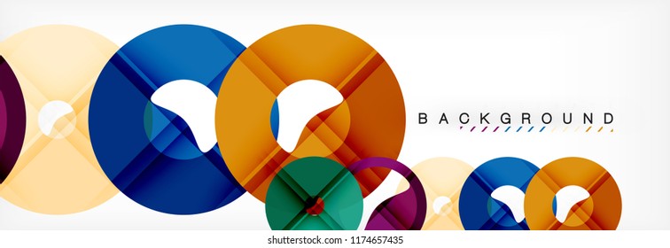 Geomtric modern backgrounds, rings abstract template, vector illustration