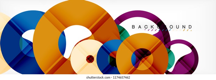 Geomtric modern backgrounds, rings abstract template, vector illustration