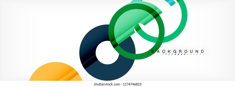 Geomtric modern backgrounds, rings abstract template, vector illustration