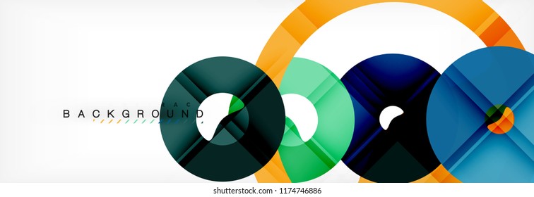 Geomtric modern backgrounds, rings abstract template, vector illustration