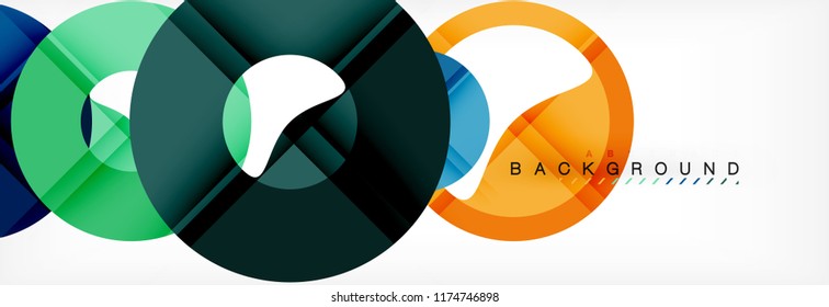 Geomtric modern backgrounds, rings abstract template, vector illustration