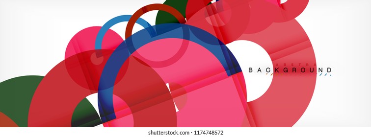 Geomtric modern backgrounds, rings abstract template, vector illustration