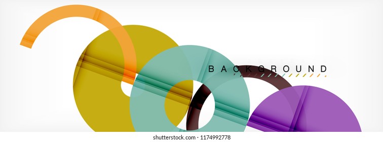 Geomtric modern backgrounds, rings abstract template, vector illustration