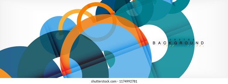 Geomtric modern backgrounds, rings abstract template, vector illustration