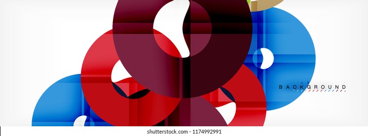 Geomtric modern backgrounds, rings abstract template, vector illustration