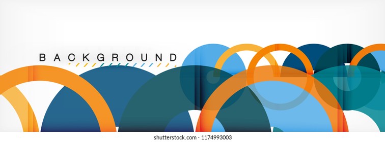 Geomtric modern backgrounds, rings abstract template, vector illustration
