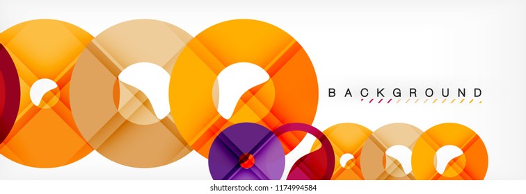 Geomtric modern backgrounds, rings abstract template, vector illustration