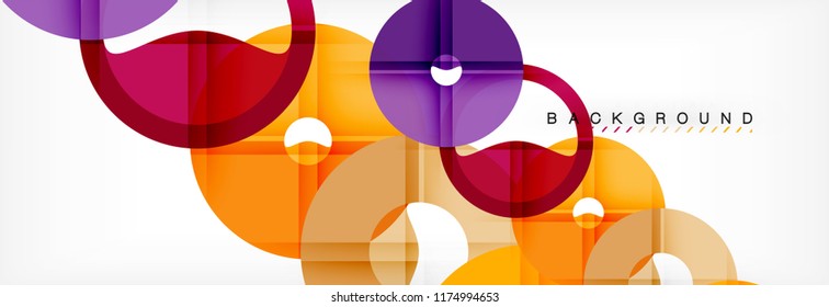 Geomtric modern backgrounds, rings abstract template, vector illustration
