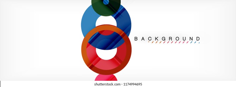 Geomtric modern backgrounds, rings abstract template, vector illustration