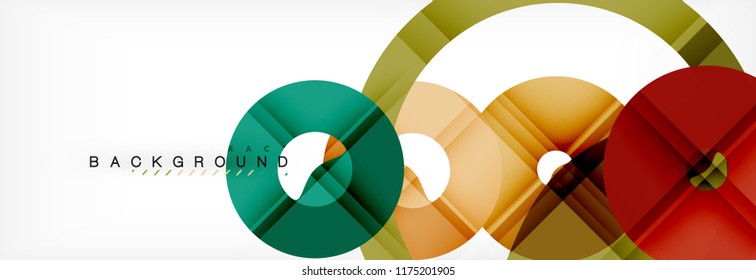 Geomtric modern backgrounds, rings abstract template, vector illustration