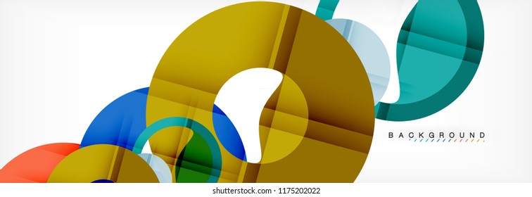 Geomtric modern backgrounds, rings abstract template, vector illustration
