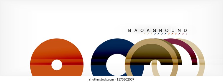 Geomtric modern backgrounds, rings abstract template, vector illustration