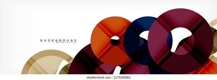 Geomtric modern backgrounds, rings abstract template, vector illustration