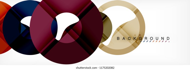 Geomtric modern backgrounds, rings abstract template, vector illustration