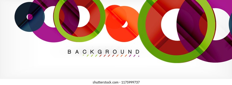 Geomtric modern backgrounds, rings abstract template, vector illustration