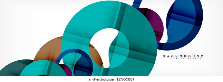 Geomtric modern backgrounds, rings abstract template, vector illustration