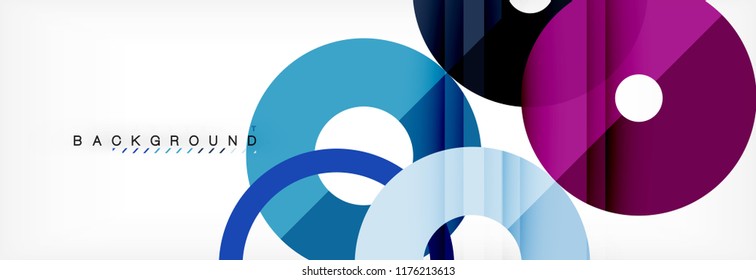 Geomtric modern backgrounds, rings abstract template, vector illustration