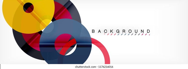 Geomtric modern backgrounds, rings abstract template, vector illustration