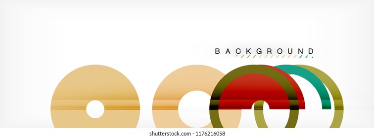 Geomtric modern backgrounds, rings abstract template, vector illustration