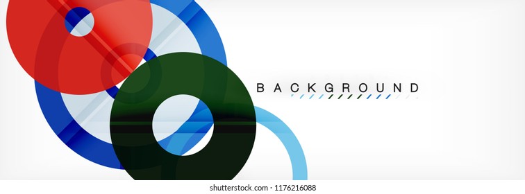 Geomtric modern backgrounds, rings abstract template, vector illustration