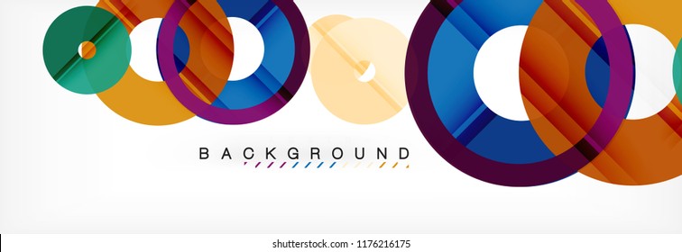 Geomtric modern backgrounds, rings abstract template, vector illustration