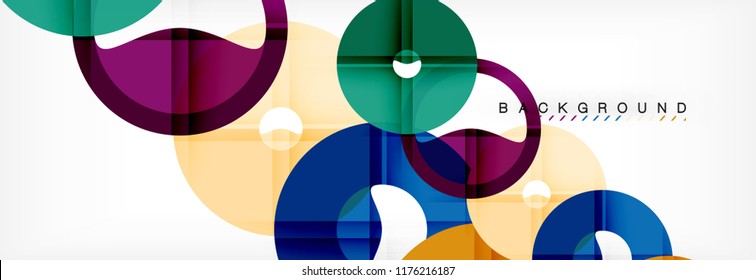 Geomtric modern backgrounds, rings abstract template, vector illustration