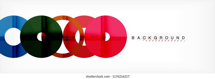 Geomtric modern backgrounds, rings abstract template, vector illustration