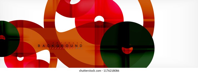 Geomtric modern backgrounds, rings abstract template, vector illustration