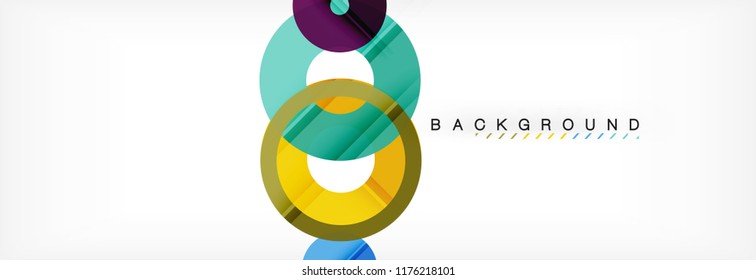 Geomtric modern backgrounds, rings abstract template, vector illustration