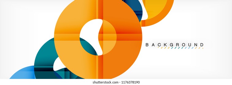 Geomtric modern backgrounds, rings abstract template, vector illustration