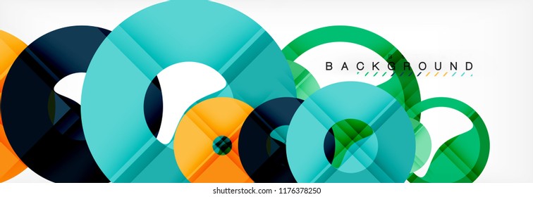 Geomtric modern backgrounds, rings abstract template, vector illustration