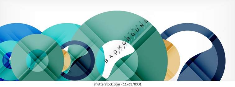 Geomtric modern backgrounds, rings abstract template, vector illustration