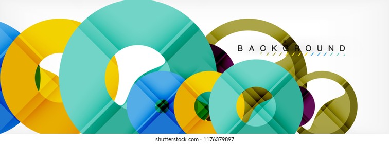 Geomtric modern backgrounds, rings abstract template, vector illustration