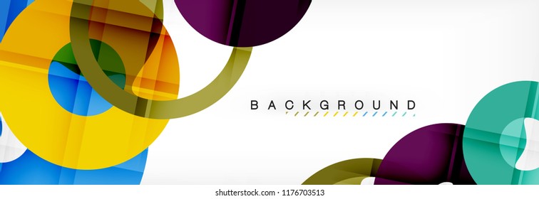 Geomtric modern backgrounds, rings abstract template, vector illustration