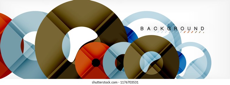 Geomtric modern backgrounds, rings abstract template, vector illustration