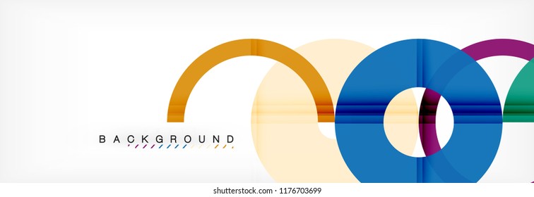 Geomtric modern backgrounds, rings abstract template, vector illustration