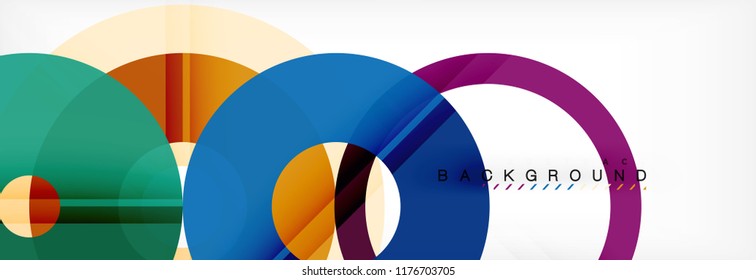 Geomtric modern backgrounds, rings abstract template, vector illustration