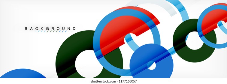 Geomtric modern backgrounds, rings abstract template, vector illustration