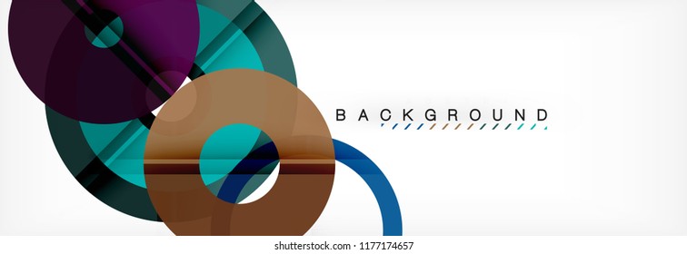 Geomtric modern backgrounds, rings abstract template, vector illustration